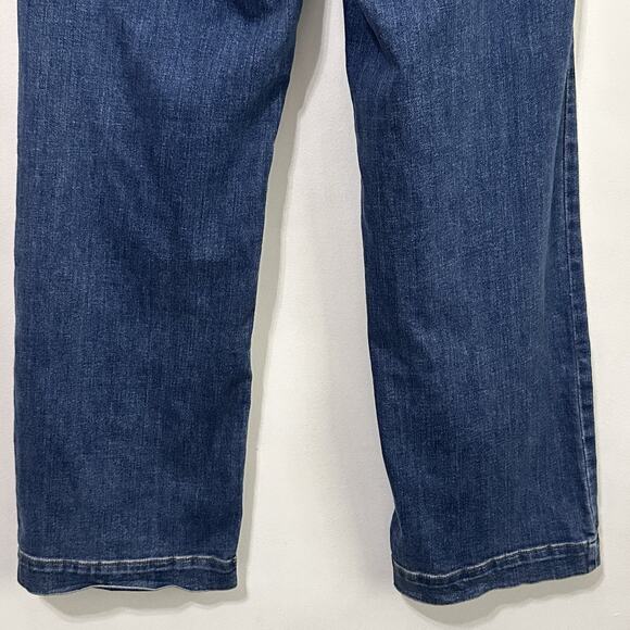 Judy Blue High Rise Wide Leg Jeans 15 / 32 x 32 Blue Stretch Casual Double Buttn - Picture 7 of 10